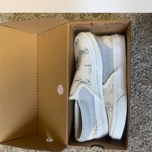 Vans White and Gray Graphic Sneakers